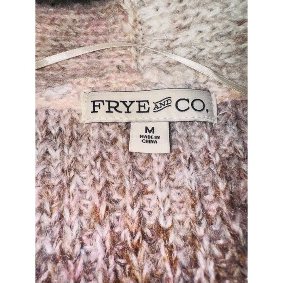 Frye & Co Soft Blush Ombre Fringe Open Cardigan Sweater Coastal Cowgirl Western - Picture 7 of 10